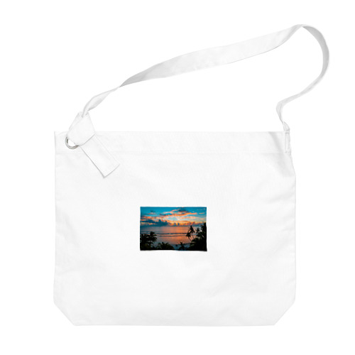 海と夕陽のコントラスト Big Shoulder Bag