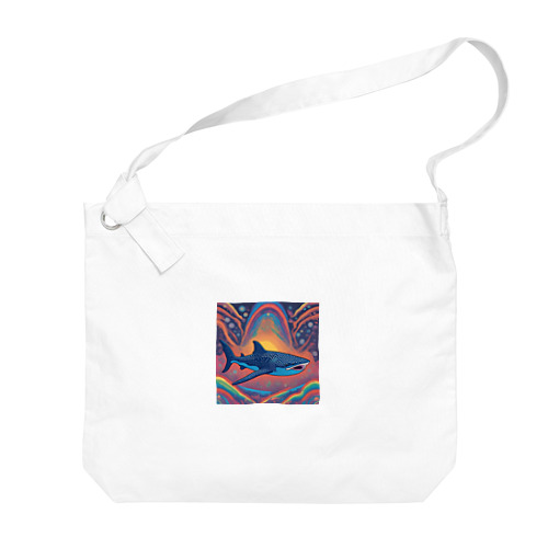 ジンベイザメ　サイケデリック　海の生き物シリーズ Big Shoulder Bag