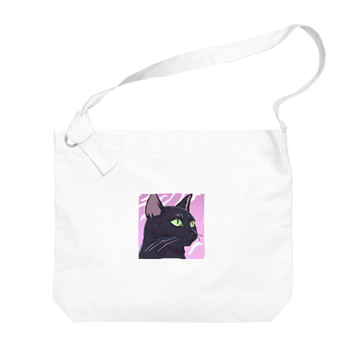 かっこいい黒猫3 Big Shoulder Bag