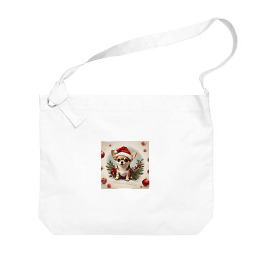 チワワがクリスマスの雰囲気を盛り上げる🎅🎄 Big Shoulder Bag