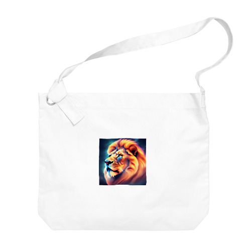 かっこいいライオンのイラストグッズ Big Shoulder Bag