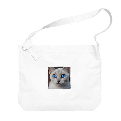 青目の猫 Big Shoulder Bag