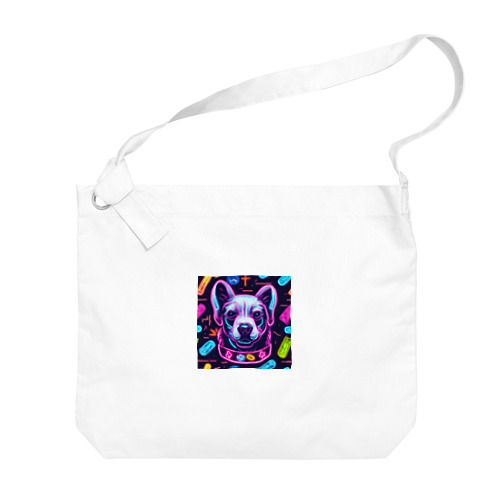 neon dog Big Shoulder Bag