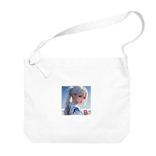 白髪和服美女シリーズ0001 Big Shoulder Bag