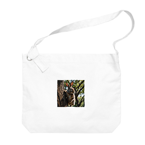 木登りウサギ Big Shoulder Bag