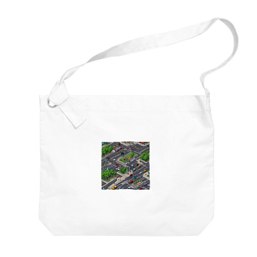 「都会の信号 道路マップ」 Big Shoulder Bag