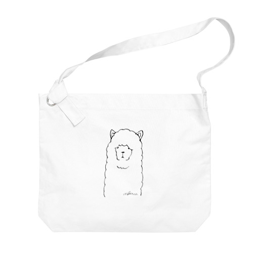 アルパカ線画 Big Shoulder Bag