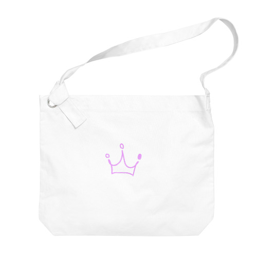 crown×ラベンダーピンク Big Shoulder Bag