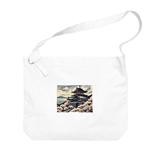 清水寺　世界遺産　絵画 Big Shoulder Bag