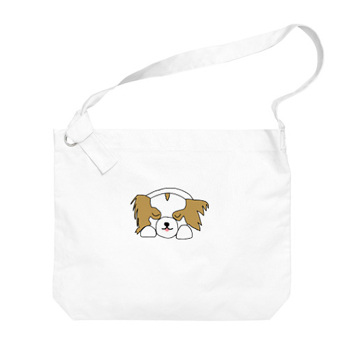 パピヨン(寝顔) Big Shoulder Bag