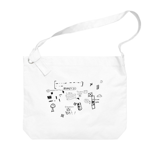 海外都市伝説系イラスト Big Shoulder Bag