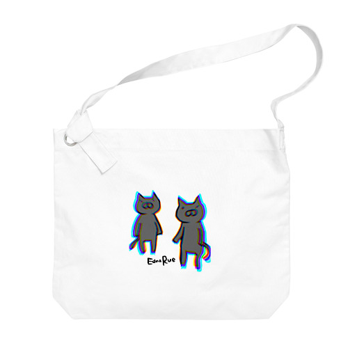 ちょっとチカチカするえどねこ Big Shoulder Bag