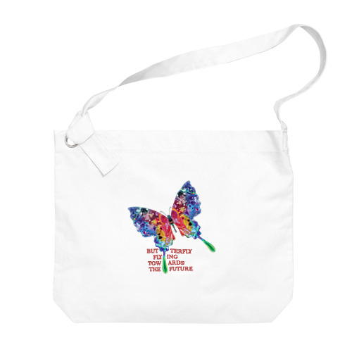 BUTTERFLY FLYING TOWARDS THE FUTURE Big Shoulder Bag