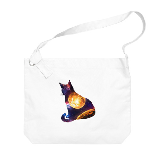 宇宙と猫002 Big Shoulder Bag