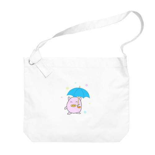 雨の日ぷくちゃん Big Shoulder Bag