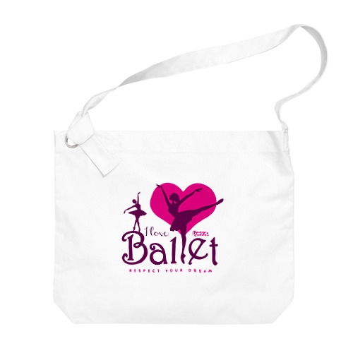 I Love Ballet A Big Shoulder Bag