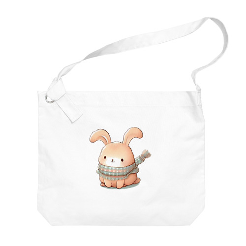 冬のうさぎさん Big Shoulder Bag