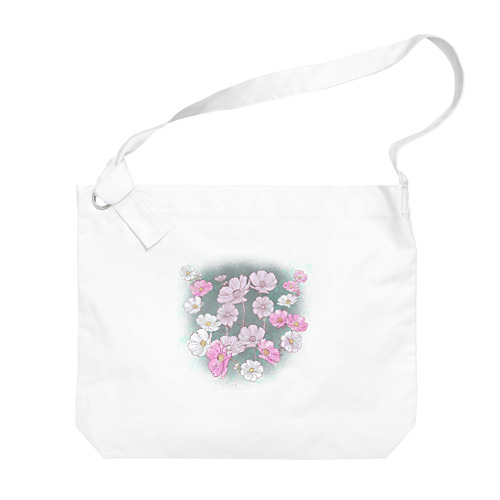 秋桜（青） Big Shoulder Bag