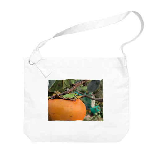 カエルと柿 Big Shoulder Bag
