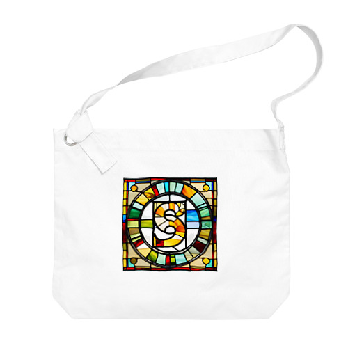 stained glass S Big Shoulder Bag