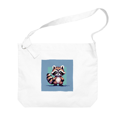 ドット絵アライグマちゃんTシャツサイズ Big Shoulder Bag