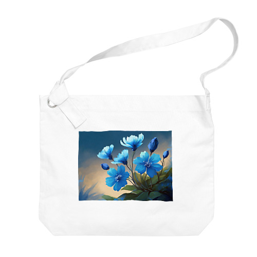 青い花 Big Shoulder Bag