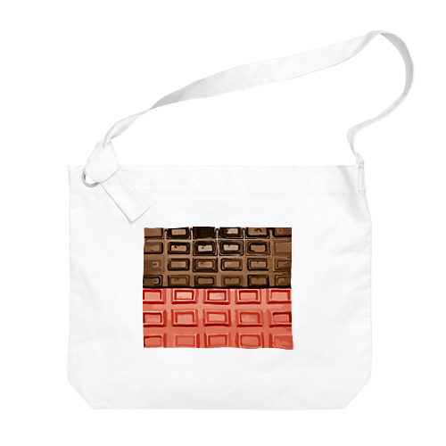板チョコレート（ミルク・ストロベリー） Big Shoulder Bag