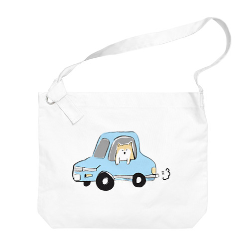 柴犬　in car Big Shoulder Bag