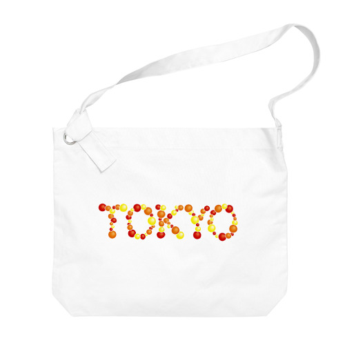 バルーン文字「TOKYO」（赤色系） ビッグショルダーバッグ
