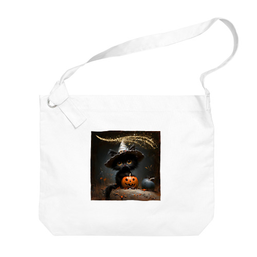 黒猫ちゃんのハロウィン Big Shoulder Bag