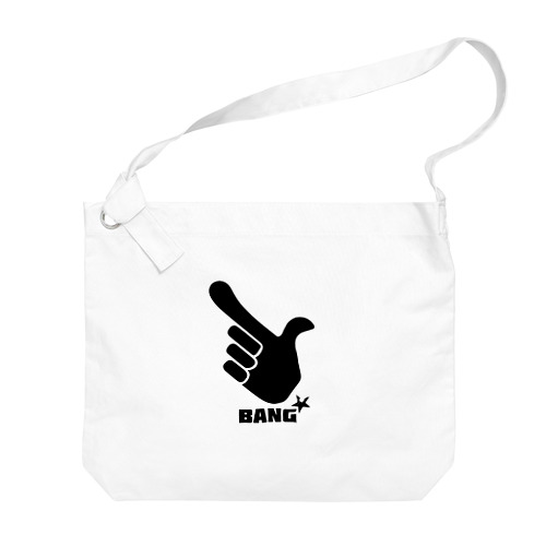 BANG 指でピストル ロゴ Big Shoulder Bag