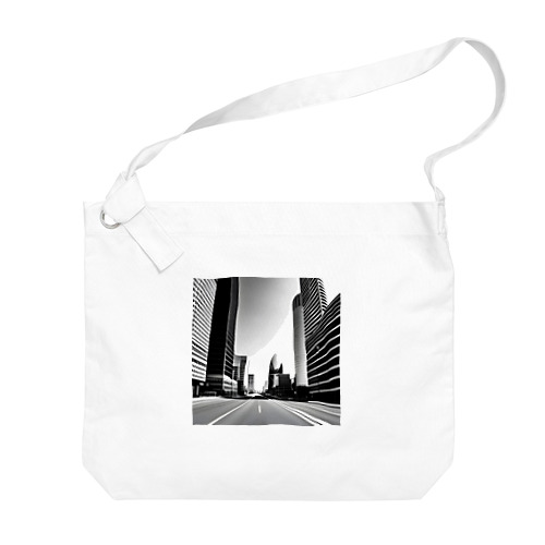都市の鼓動：白黒で描くアーバンスケープ Big Shoulder Bag