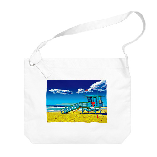 アメリカ ベニスビーチのライフガードステーション Big Shoulder Bag