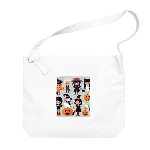 かわいいたくさんのハローウィーンキャラクター③ Big Shoulder Bag