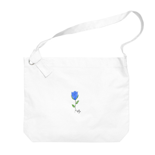 Blue Rose Big Shoulder Bag