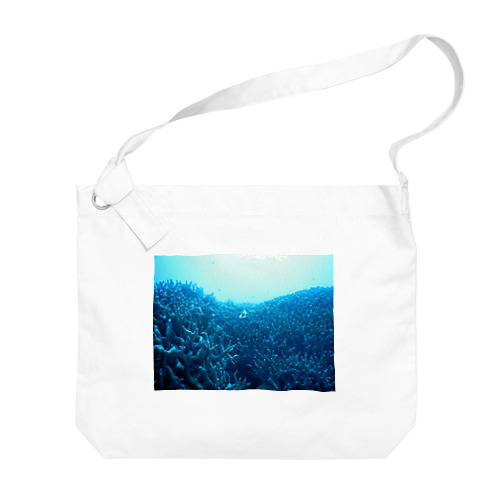 青い珊瑚礁 Big Shoulder Bag
