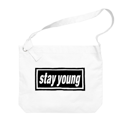 stay young-ステイヤング-BOXロゴ ビッグショルダーバッグ