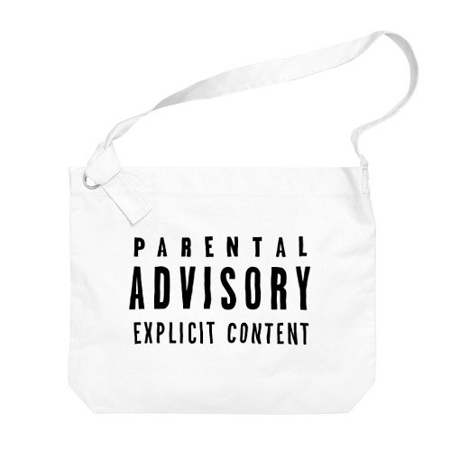 PARENTAL ADVISORY-ペアレンタル アドバイザリー-文字のみロゴTシャツ ビッグショルダーバッグ