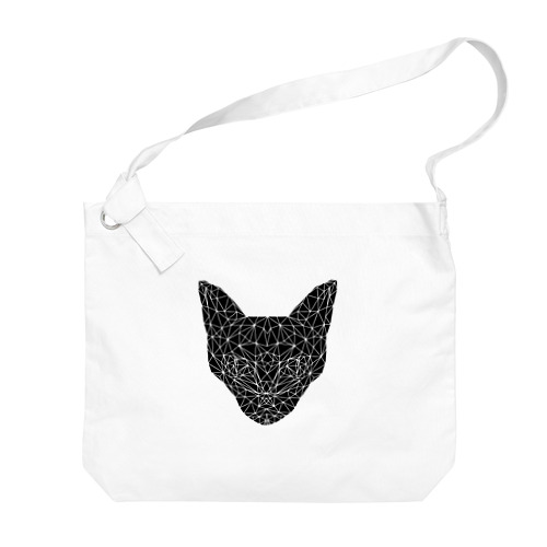 白黒ネコ、猫 Big Shoulder Bag