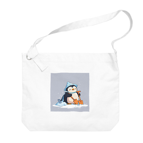 かわいいペンギンとおもちゃのシャベル Big Shoulder Bag
