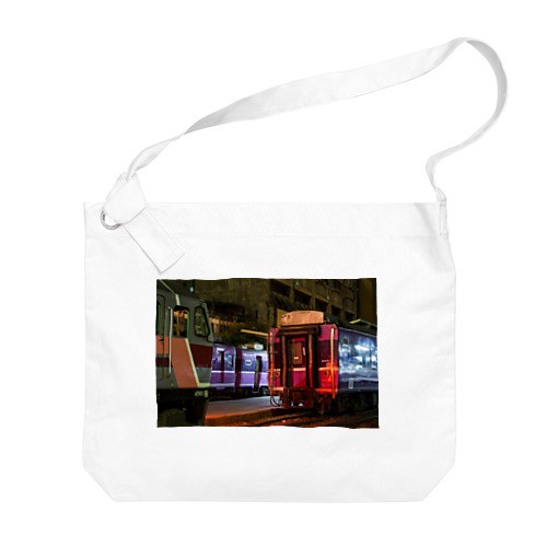 ブルートレインが輝くファランポーン駅の夜 Big Shoulder Bag