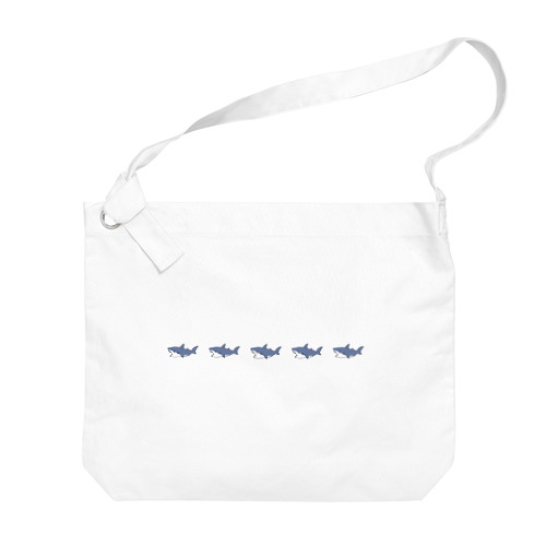 サメサメサメ Big Shoulder Bag