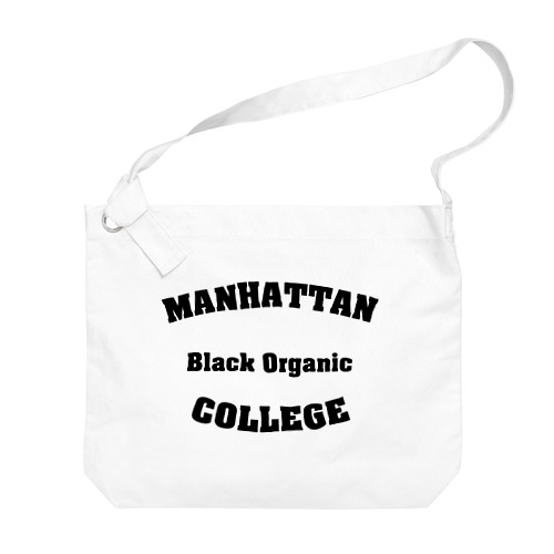MANHATTAN Black Organic COLLEGE  Big Shoulder Bag