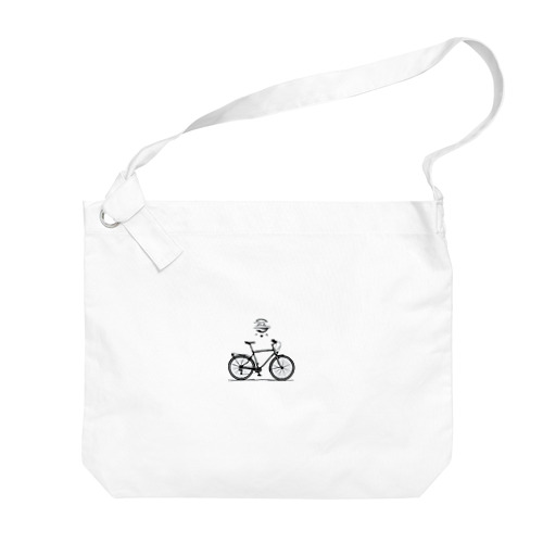 自転車ロゴ Big Shoulder Bag