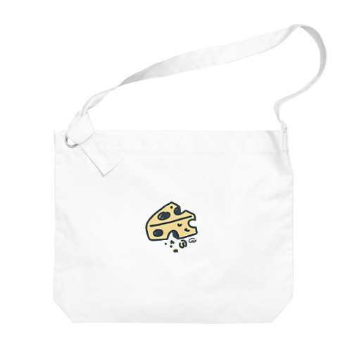 ワンポイント ねことネズミと例のチーズの例のチーズ Big Shoulder Bag