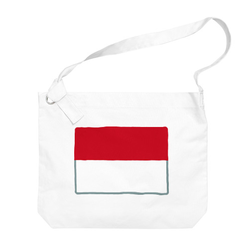 モナコの国旗 ビッグショルダーバッグ