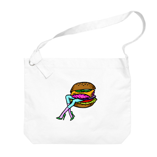 ハンバーガー天国　ハッピージャンクフード　 Big Shoulder Bag