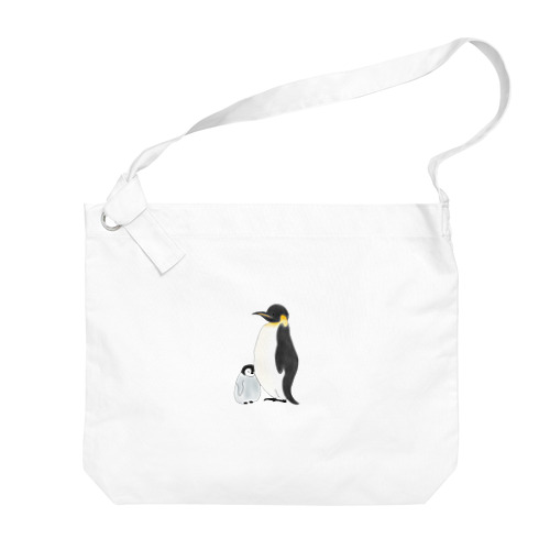 ペンギンの親子 Big Shoulder Bag