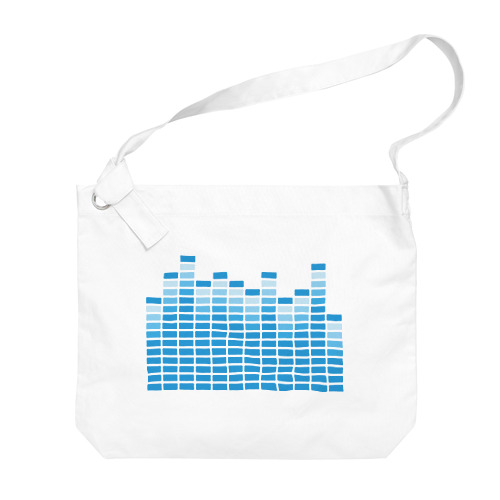 Spectrum Analyzer Blue Big Shoulder Bag