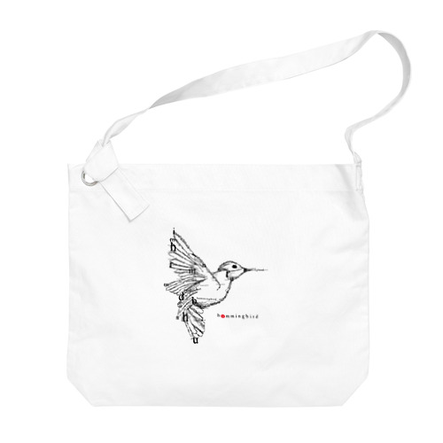 フォントイラストレーション『hummingbird（ハミングバード・ハチドリ）』 Big Shoulder Bag